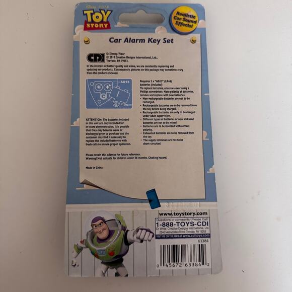 Disney Pixar Toy Story Car Alarm Key Set 2010 Collectors New - Picture 4 of 4